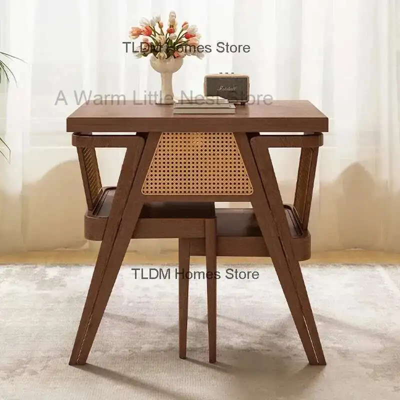 

Balcony Garden Furniture Sets Home Courtyard Villa Solid Wood Table and Chair Combination Leisure Outdoor Garden Furniture Set A
