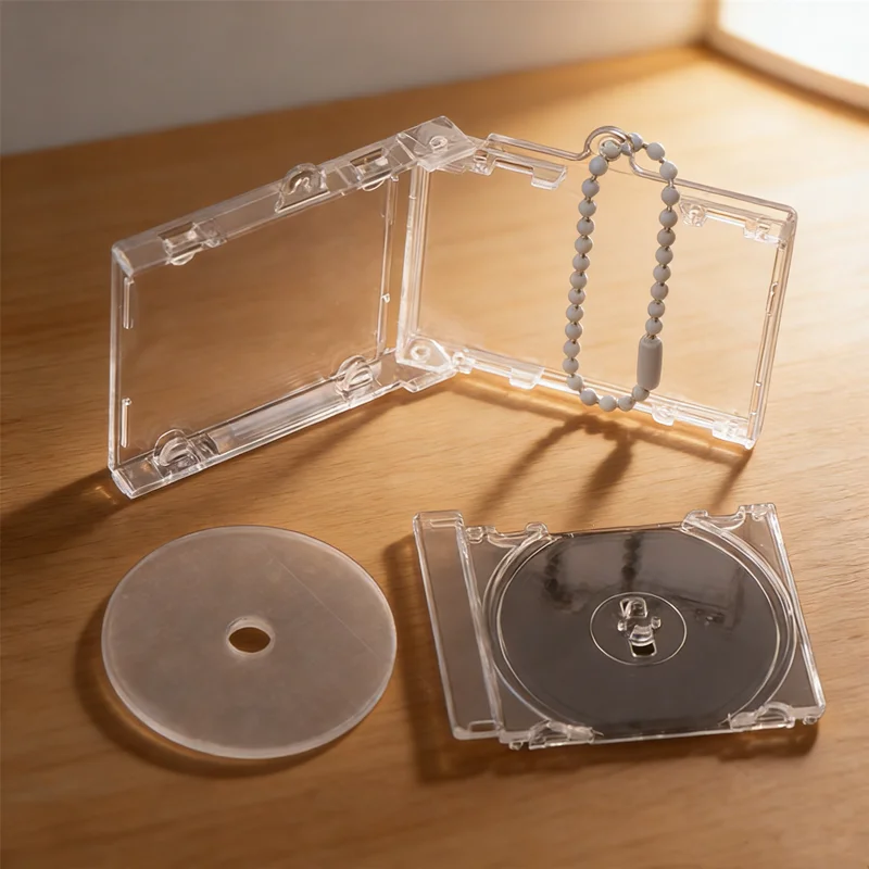 NFC Backpack Charm Mini CD Case Keychain with Rewritable NFC Tag Create Your Own Interactive Accessory or Digital Business Card