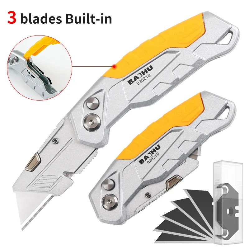 Cuters Profissionais Multi-purpose Portátil Facas de Papel de Parede Dobrável Afiada Facas de Aço Resistente Faca de Corte Eletricista