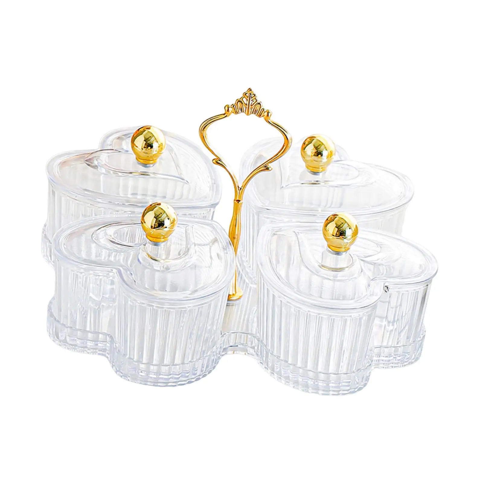Luxury Divided Serving Tray with Metal Rack for Buffet Relish Trays and Sweet Table Accessories