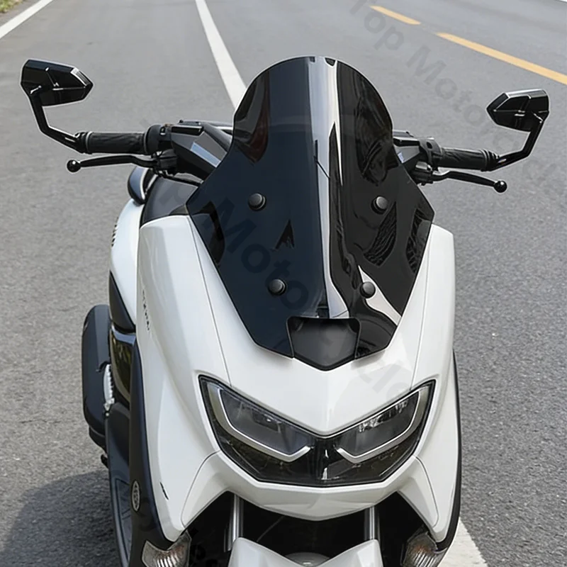 For YAMAHA NMAX155 NMAX125 NMAX 155 125 2020 2021 2022 2023 2024 Motorcycle Sport Windshield Windscreens Wind Deflectors Black