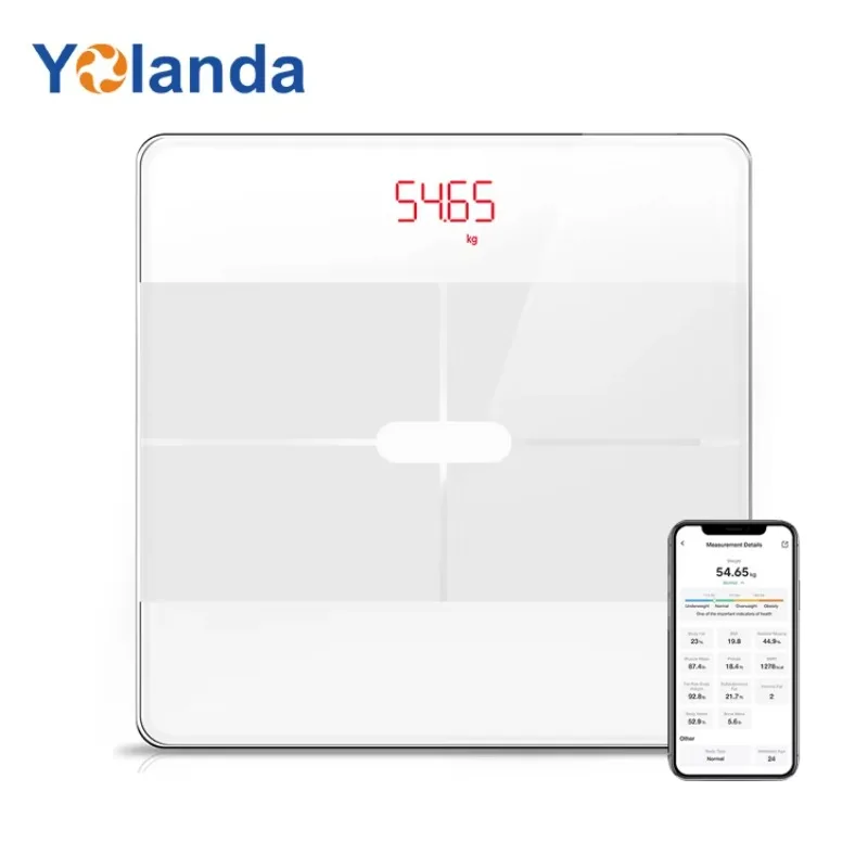 High-Precision Digital Body Fat Scale 180kg Capacity Bathroom Weight Scale for Home Use Battery Powered