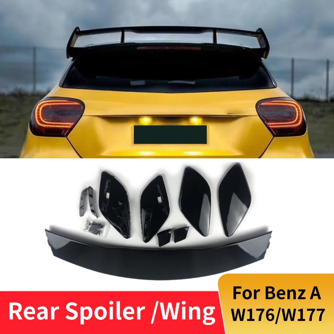 Boot Lip Deflector Racing Rear Trunk Spoiler Wing For Mercedes Benz A W177 W176 A200 A250 A45 A180 A260 A220 Hatchback 2016-2023