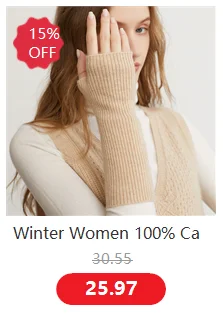 Nerz Kaschmir Herbst Winter Frauen Handschuhe Fingerlose Warme Waschbär Wolle Handschuh Handgelenk Länge Daumen Loch Handschuhe Koreanische Weibliche Schöne – Detail 6