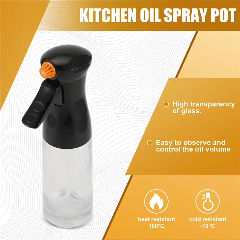 ABXF-오일 스프레이어 (요리용), 올리브 오일 스프레이어 미스터, 유리 오일 스프레이 병, 에어프라이어용 식품 등급 오일 스프레이저, 바베큐용