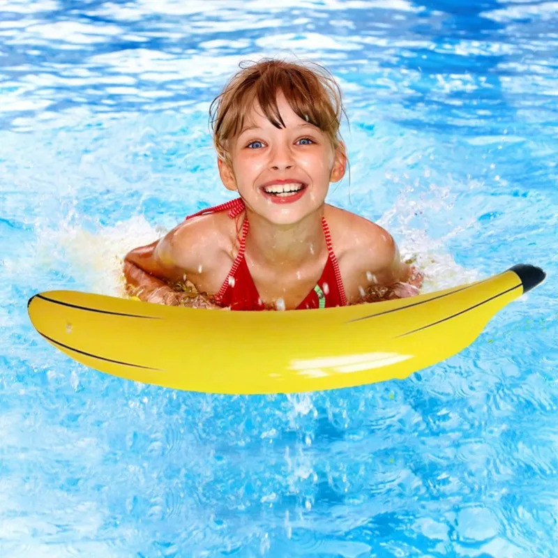 Juguetes inflables de plátano de simulación, piscina de PVC, juguete de agua para playa, modelo inflable de fruta de dibujos animados para niños y adultos, decoración de fiesta y Bar