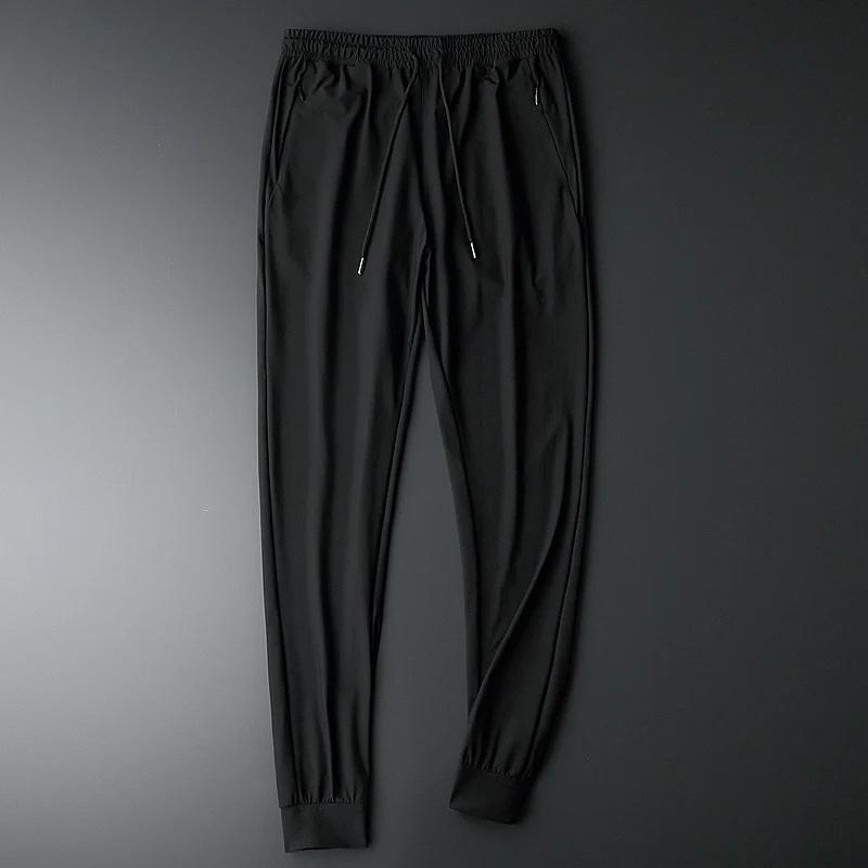 

Летние мужские шаровары, новинка 2024, однотонные модные трендовые свободные уличные повседневные спортивные брюки, мужские штаны для бега из вискозы