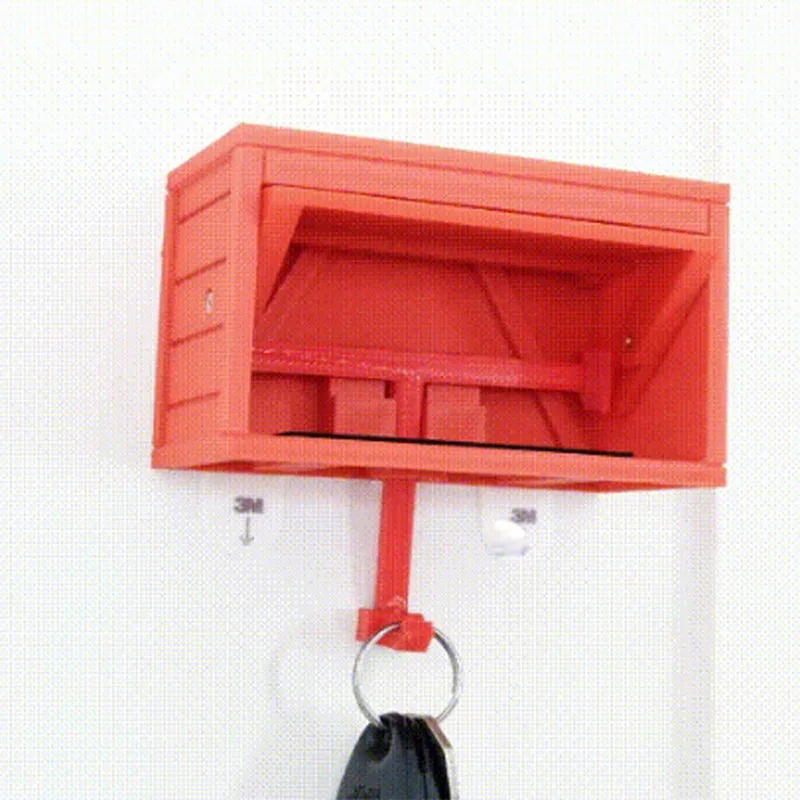 Car Garage Key Holder With Opening Door Wall Hanging Key Holder