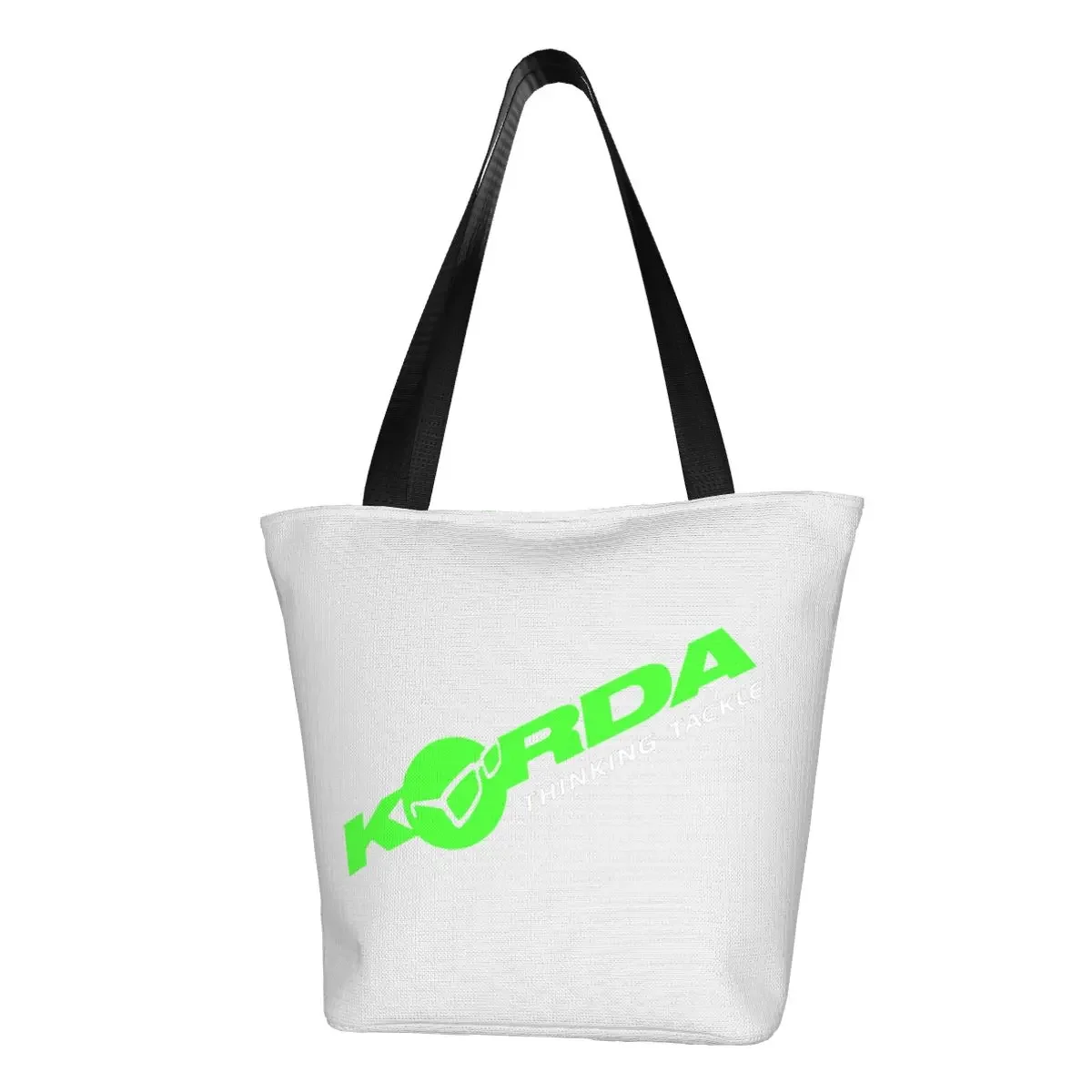 Korda Logo pancing tas belanja tas belanja wanita ikan mas nelayan hadiah kanvas bahu tas belanja tas tangan kapasitas besar