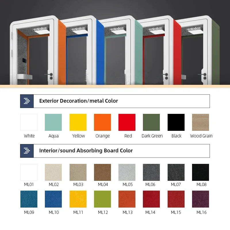 كابينة مكتب محمولة عازلة للصوت، مكتب متنقل، غرفة قراءة عازلة للصوت، مع نظام تهوية، مناسبة للاستخدام الداخلي