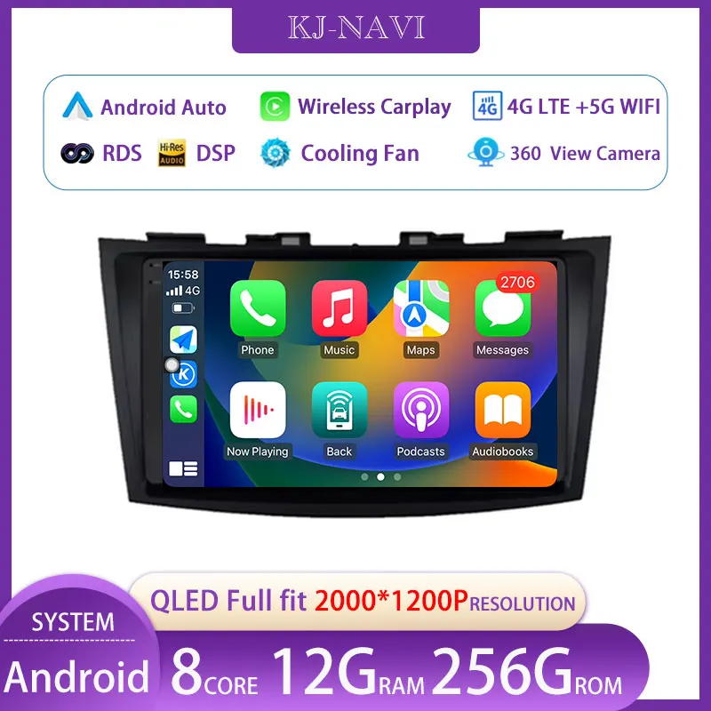 

Android 14 для Suzuki Swift 4 2011 2012 2013 2014 2015 2016 Carplay авто радио мультимедийный видеоплеер аудио GPS стерео WIFI