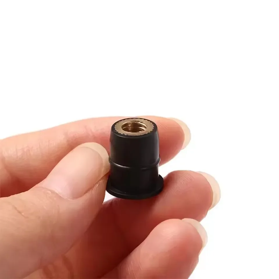 10/20/30Pcs M5/M6 Rubber Well Nut Motorcycle Windshield Rubber Rivet Nuts Bolts Motorcycle Accessories For Honda For Suzuki