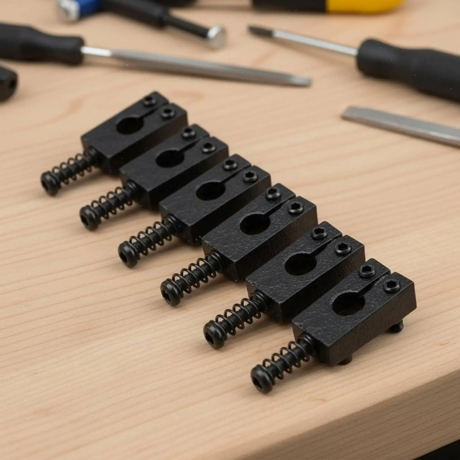 High Quality Brass Electric Bridge for Guitar with Intonation Screws and Height Adjustment for Custom Guitar Setup