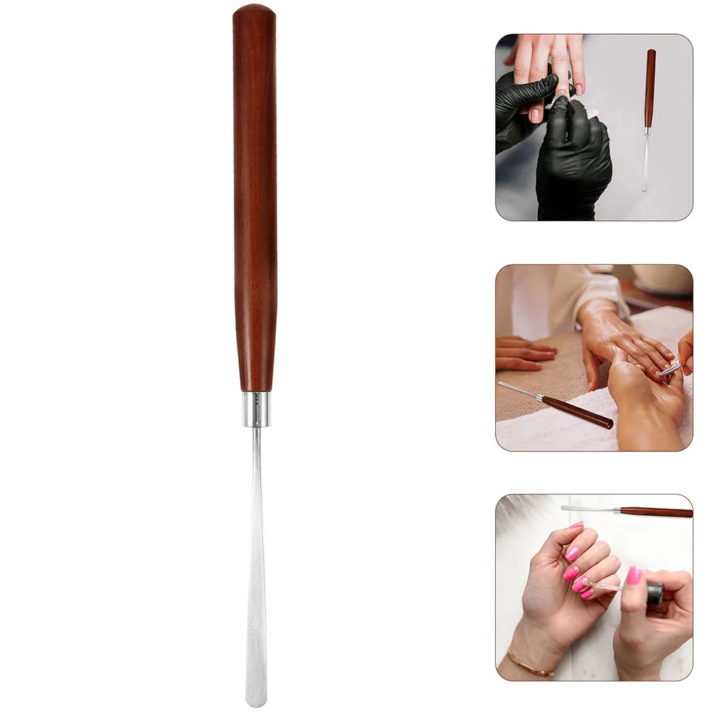 2 Pcs Nail Glue Stick Stir Sticks Polish Gel Mixing Makeup Mixer Tool Plate Wood Remover Manicure Palette