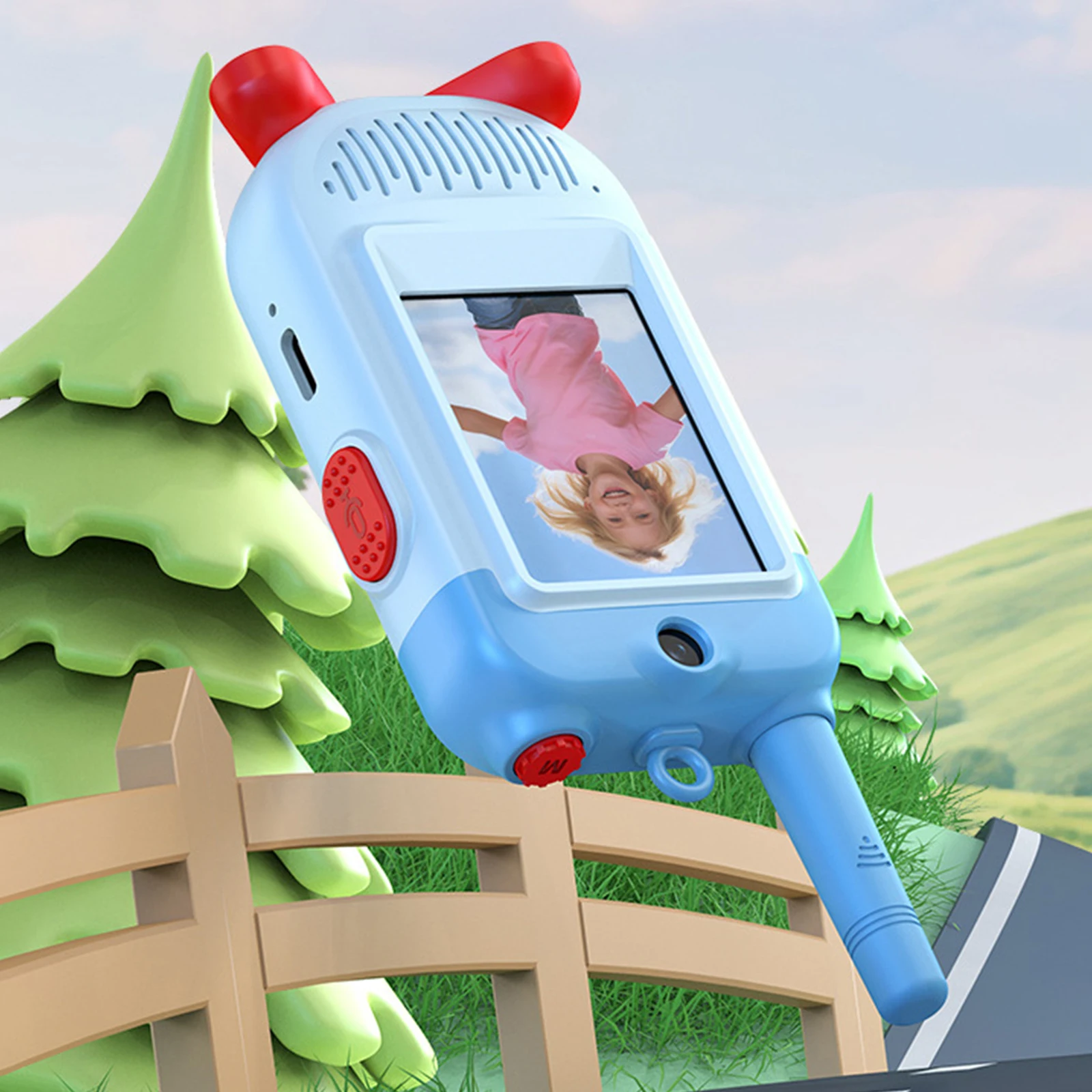 Paquet de 2 talkies-walkies pour enfants avec vidéo, talkies-walkie vidéo rechargeables pour enfants, cadeaux de noël et d'anniversaire pour garçons et filles