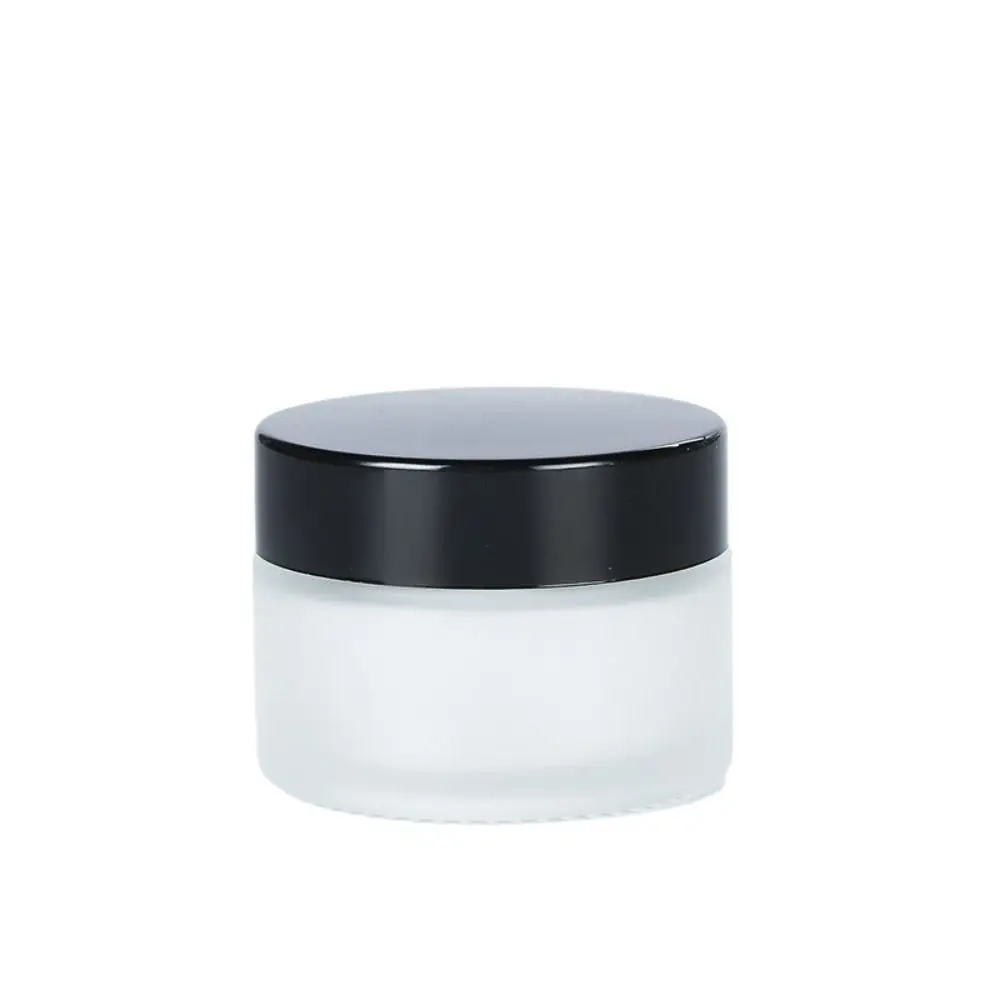 

5-50g Frosted Glass Cream Jar Silver/Gold/Black/White Liquid Foundations Face Cream Bottles Empty Eye Shadow Makeup Jar