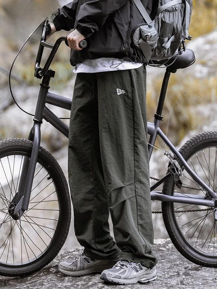 

Ice Silk Men's Summer Thin Sport Pants Loose Casual Straight Leg Trousers Qui Dry Workwear Faion Urban Sle Loose Fit