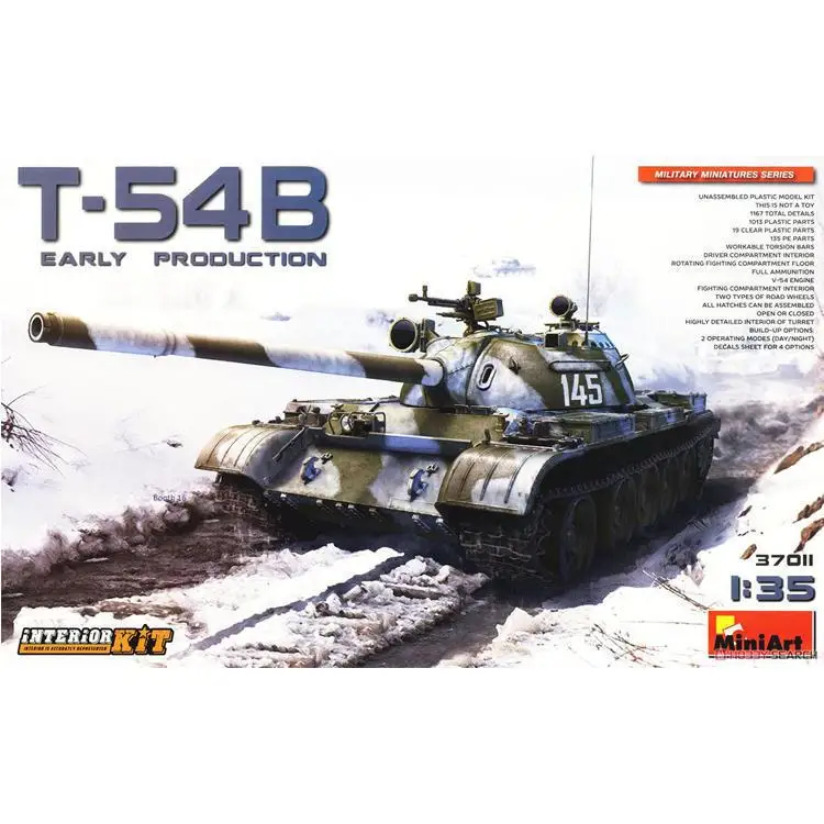 MiniArt 37011 1/35 T-54B Soviet Medium Tank [Early Production] Full Interior