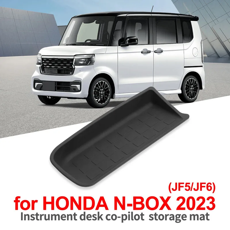 

For Honda N-BOX JF5 JF6 Car Copilot Storage Box Tray Pad Silicone Organizer Interior Accessories Tidying Modification Parts