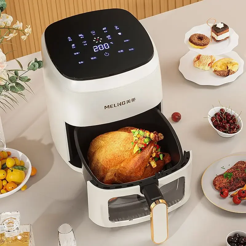 Air fryer visual household new fully automatic large-capacity intelligent multi-function French fries oven all-in-one machine