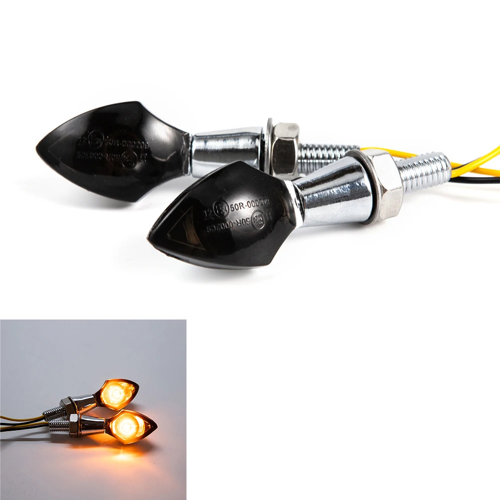 

Motorcycle LED Turn Signal Light Bullet Motor Amber Flashing Led Signal Lamp 12V Fit for Kawasaki Suzuki Honda Yamaha