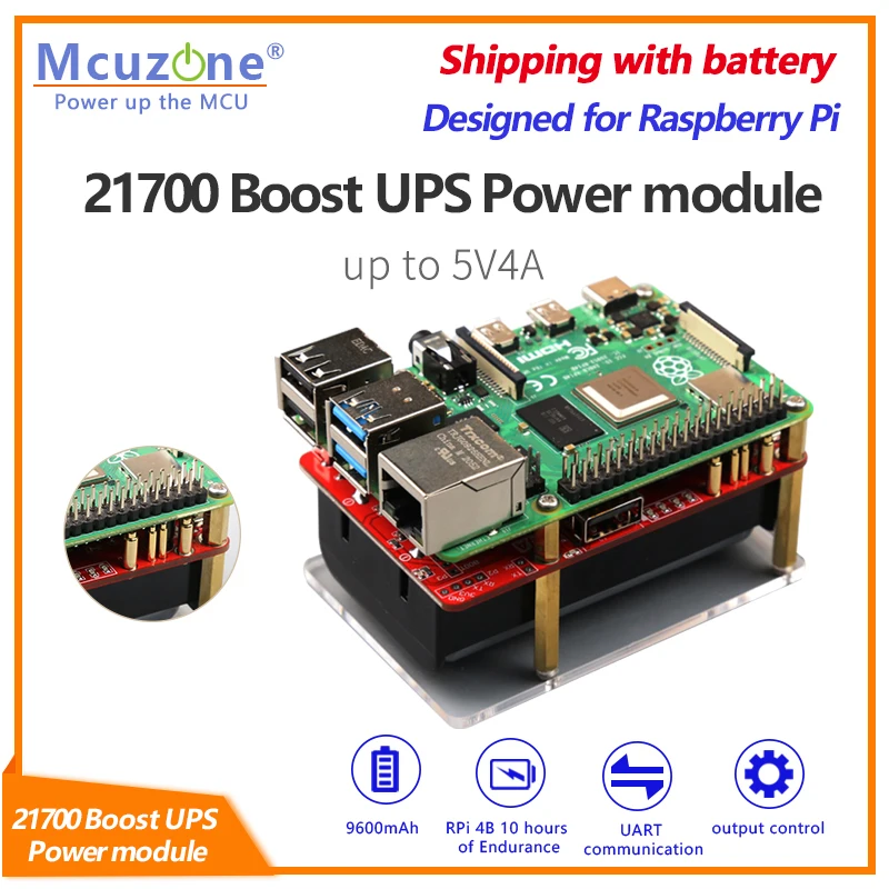 21700 charge and boost PowerBank, 5V2A 5V4A dual controlled output UART communication, Raspberry Pi 4B 5V3A, NVIDIA Jetson UPS