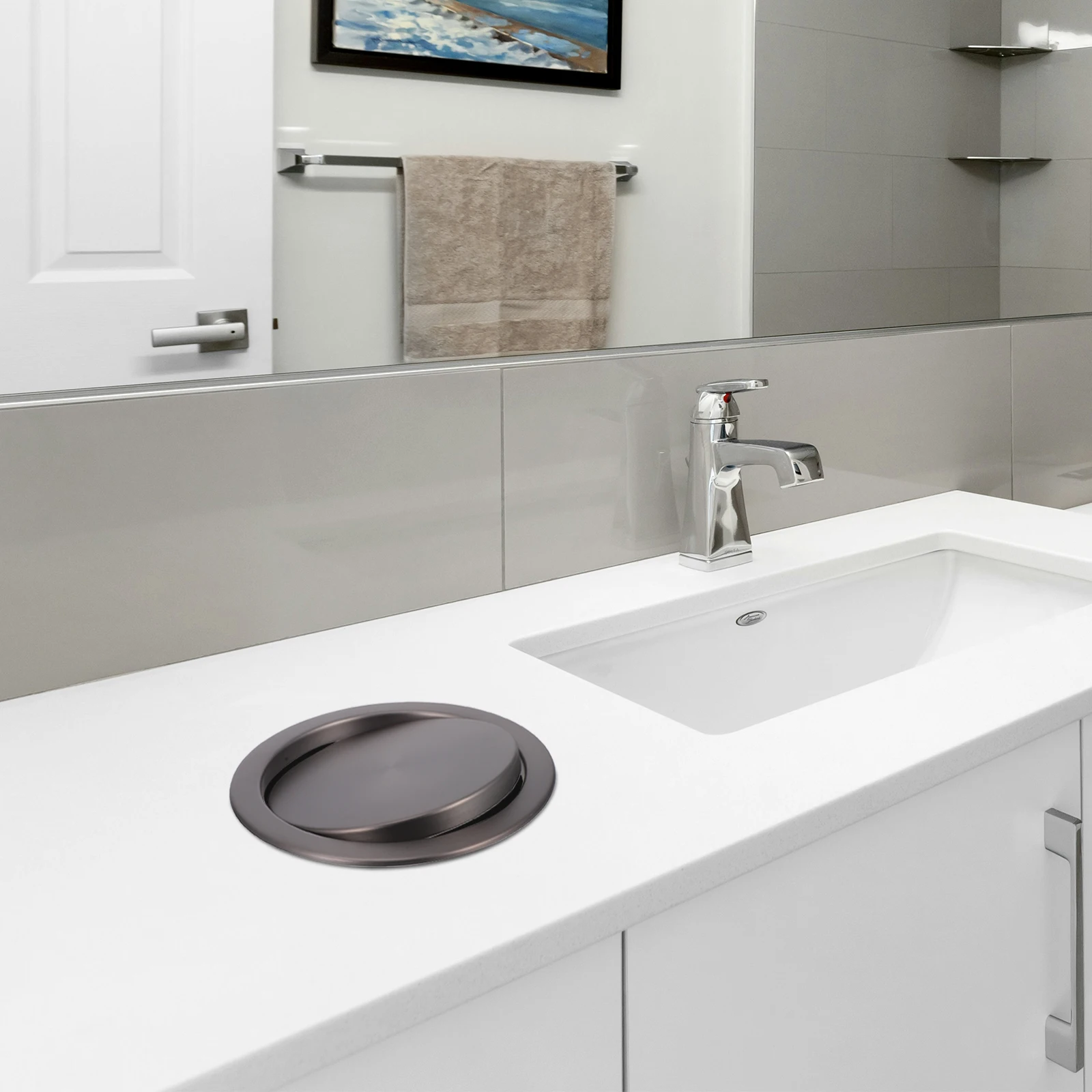 

1 шт., откидная крышка для мусорного бака, крышка для мусора из нержавеющей стали, открытая сменная крышка для мусорного бака, устойчивая к царапинам