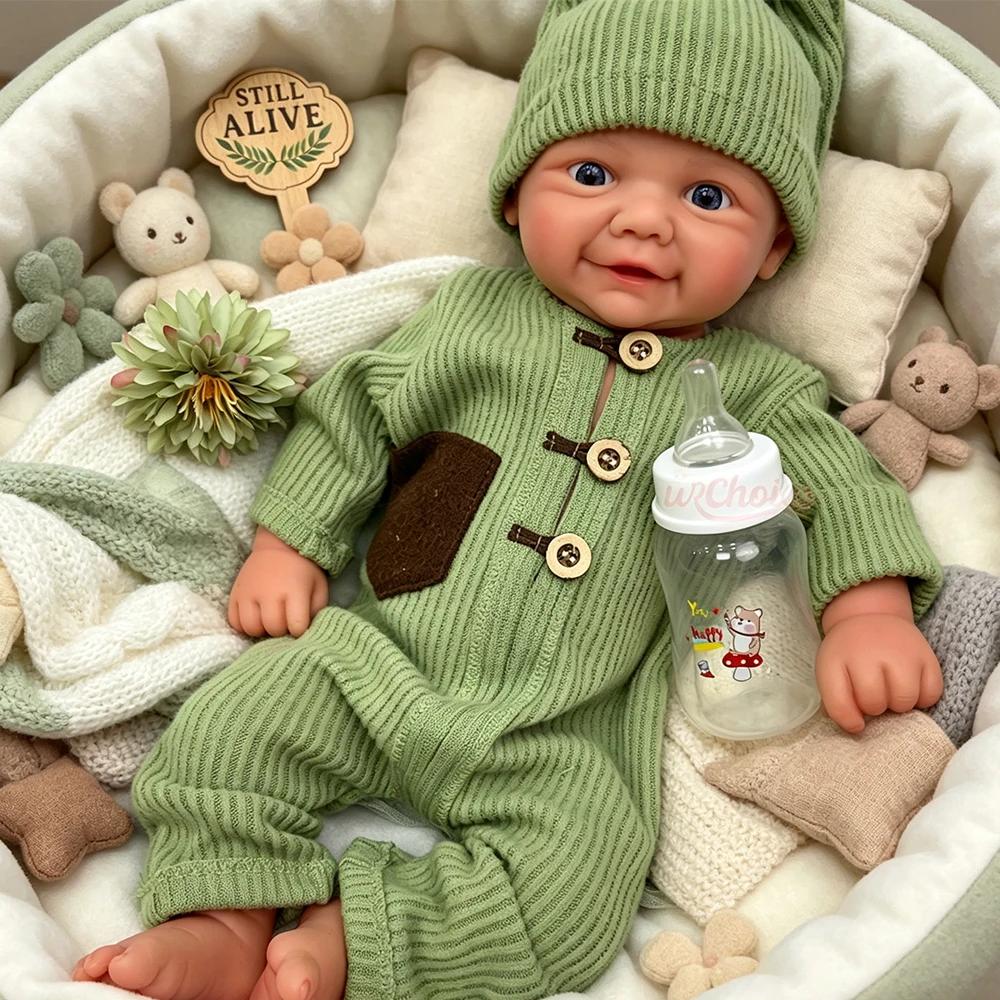 17 Inch Soft Touch Realistic Full Body Silicone Reborn Doll Washable Newborn Anatomically Correct Doll Best Birthday Gift