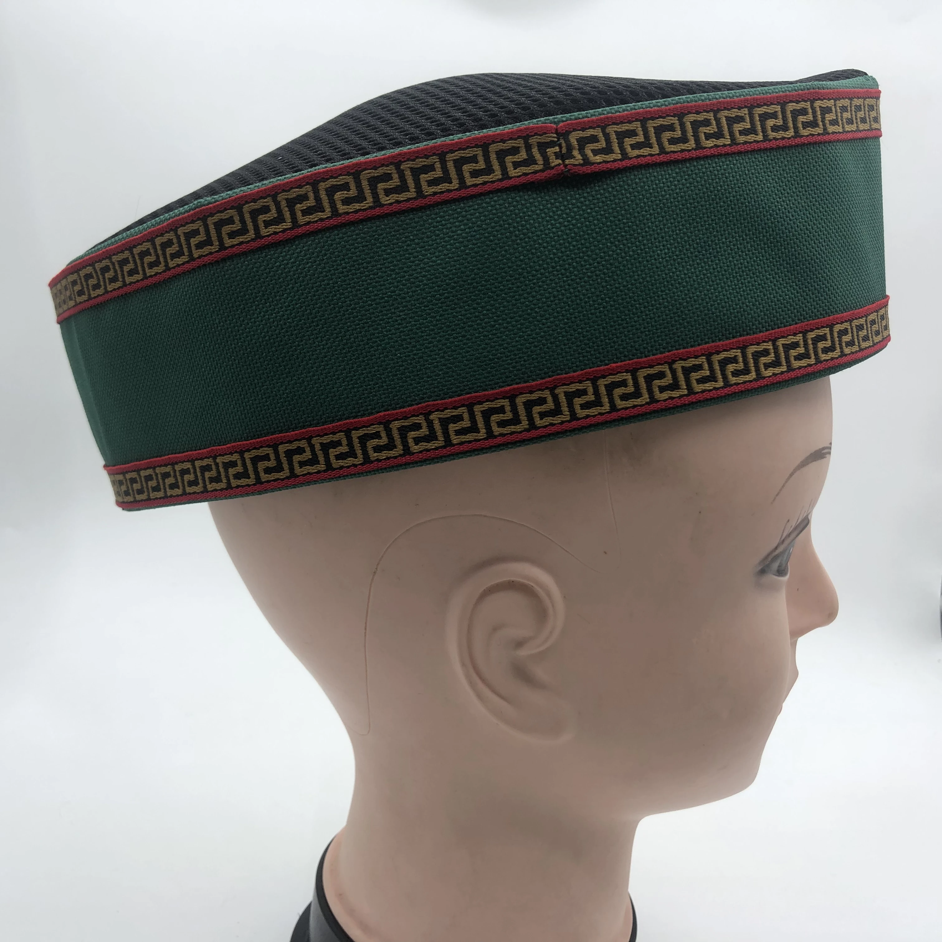 Casquettes de bateau malaisiennes pour hommes, chapeau de prière turc, maille verte, vêtements de luxe islamique, livraison gratuite, produits fiscaux musulmans, Kufi, 03311