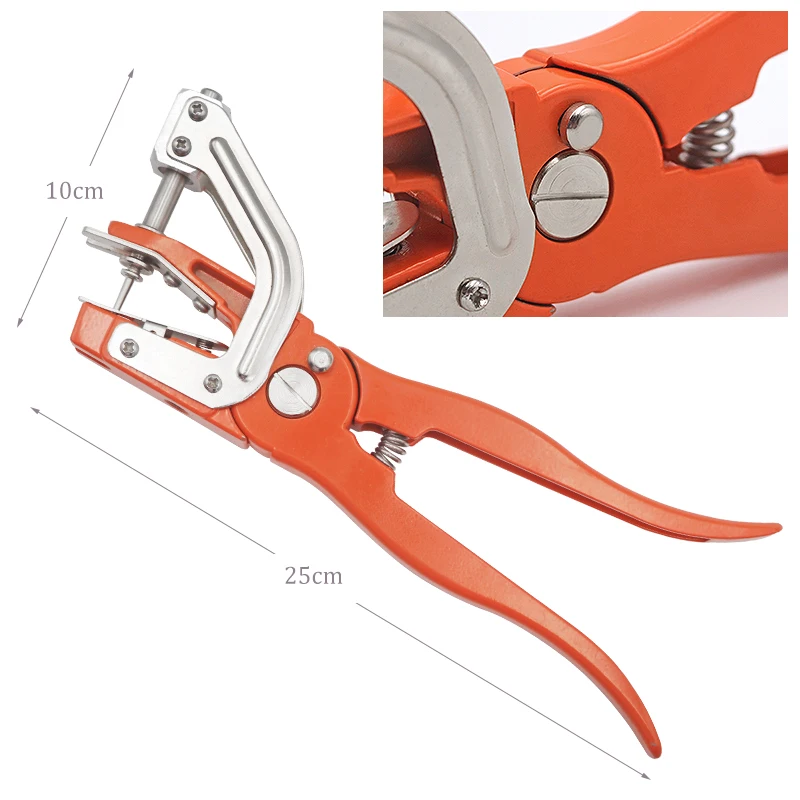 Animal Identification Tool Rabbit Ear Tag Pliers Livestock Animal Alloy Steel Hydraulic Ear Tag Pliers for Swine Cow Sheep