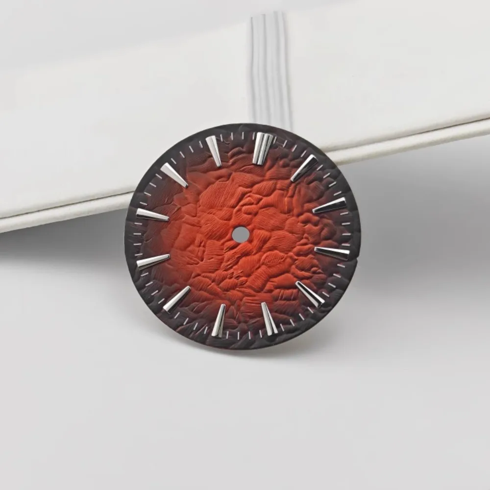 NH35 Stone Texture Dial No Calendar Window 28.5mm GS Dial Diving Watch Accessories for GS Gradient Colored Watch Faces