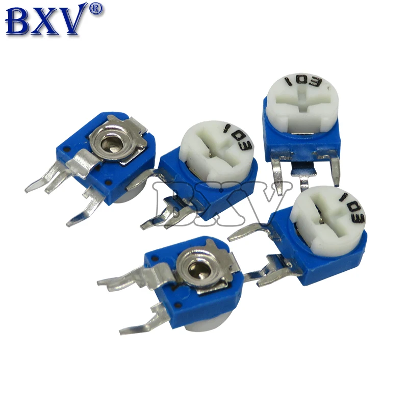 20PCS RM063 Trimmer Potentiometer Adjustable Resistor 1K 5K 10K 20K 50K 100K 200K 500K 1M 500R RM-063 Variable Resistors