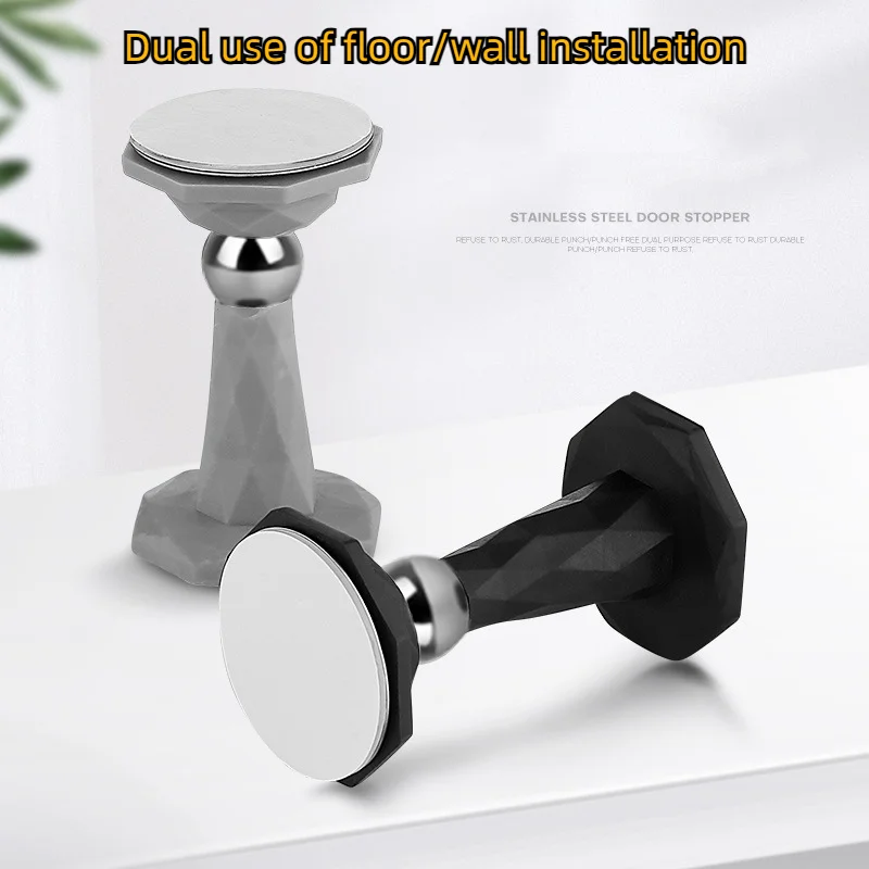 

Non-punching Strong Magnetic Door Stopper, Bathroom Anti-Collision Door Stopper, Silent Suction, behind the Door