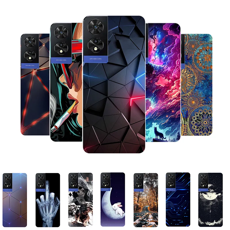 TCL 505 2024 ケース シリコン バック カバー 電話ケース用 TCL 505 T509K T5094 ソフト ケース TCL505 漫画用