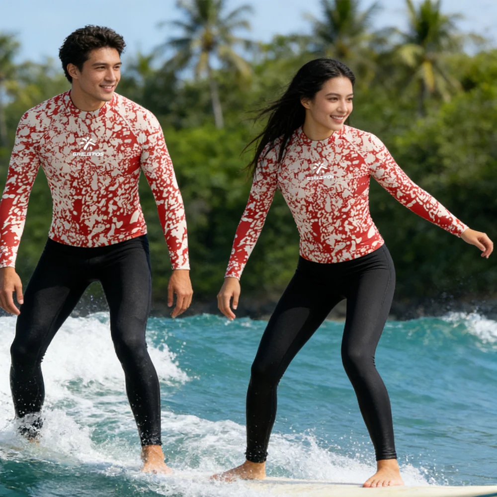 

Men Women Long Sleeve Rash Guard Surfing Shirt Sailing Top Wear UPF50+ UV Protection Quick Dry Rashguard for Water Sport Fishing