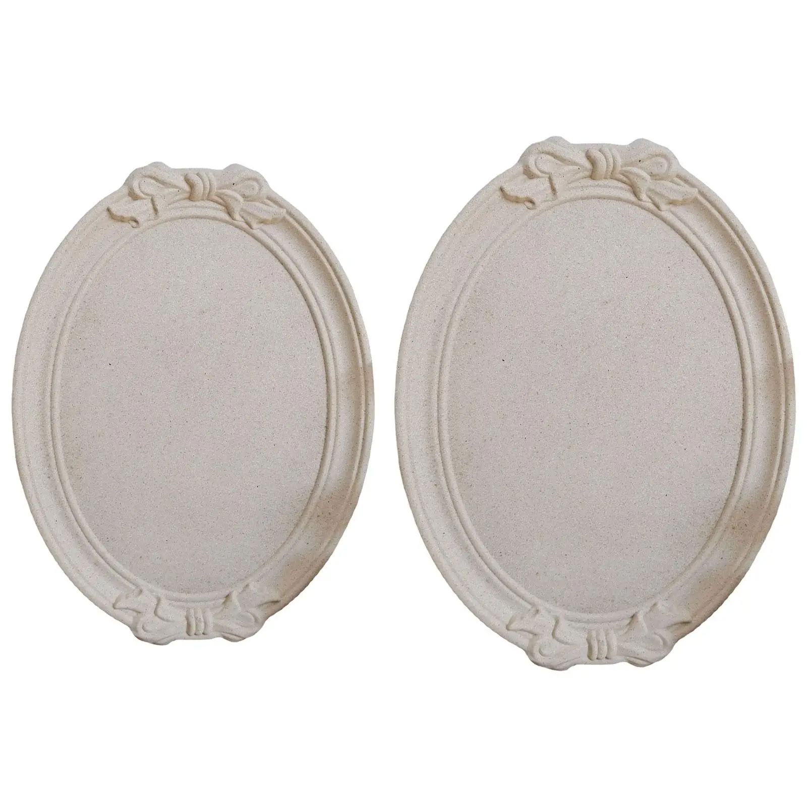 Unfinished Oval Wooden Platter Tray for DIY Crafts Painting Coloring Jewelry Display Vanity Cosmetic Storage