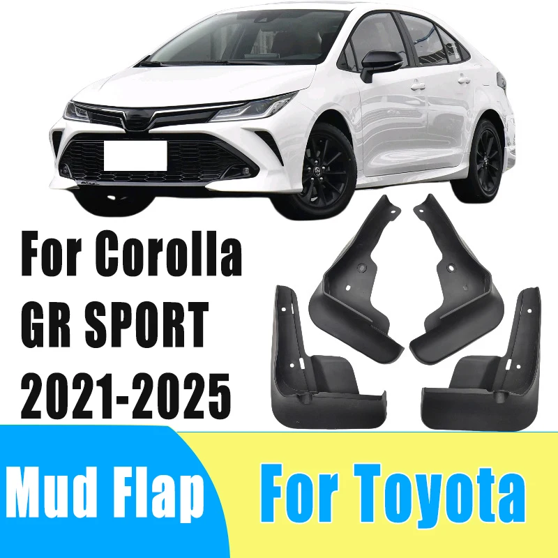 

4pcs Auto Mudguard Waterproof Prevent Mud Splashing Car Mud Flap Fender Trim Accessory For Toyota Corolla GR SPORT 2021-2025