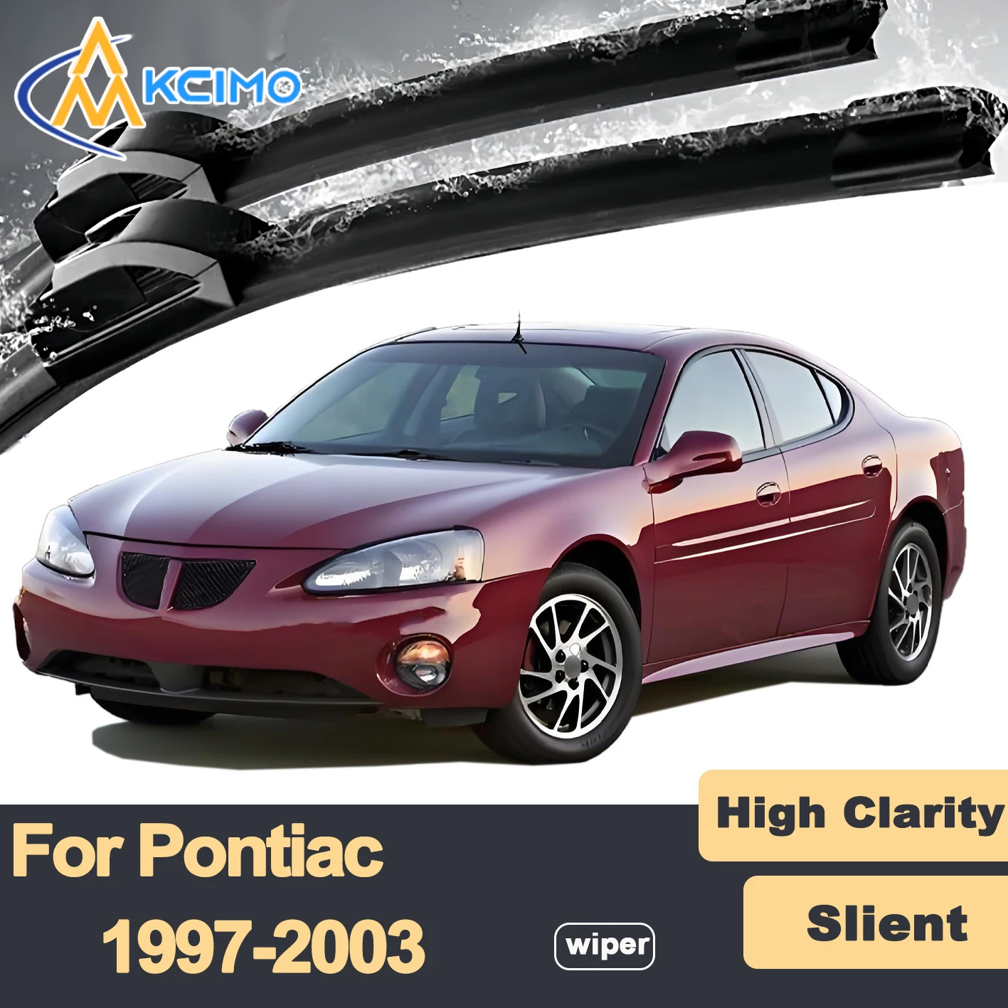 

Premium Rubber Durable Silent Windshield Wiper Blades 2pcs for Pontiac Grand Prix 1997-2003 Front Wiper Blades Set