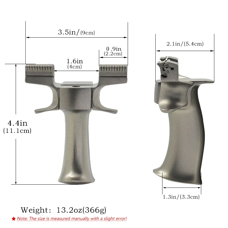 Rapid Shooting Jagd Silber Ganzmetall Schleuder dicke Edelstahls ch linge 366g Metallguss starke und langlebige Schlinge