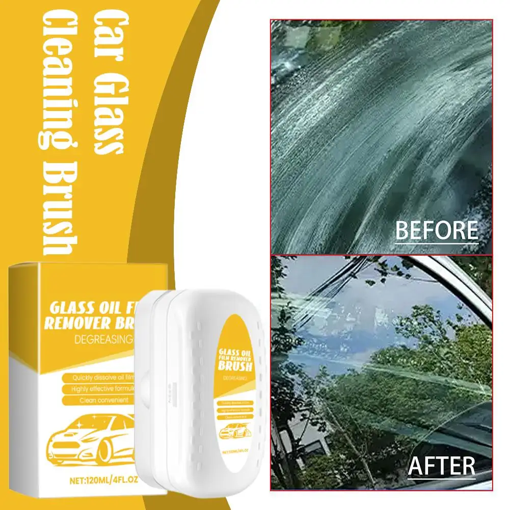 New Upgraded Glass Oil Film Cleaning Brush Oil Removal Stain Removal Rainproof Anti-fog Rearview Mirror Cleaner Sponge Cloth