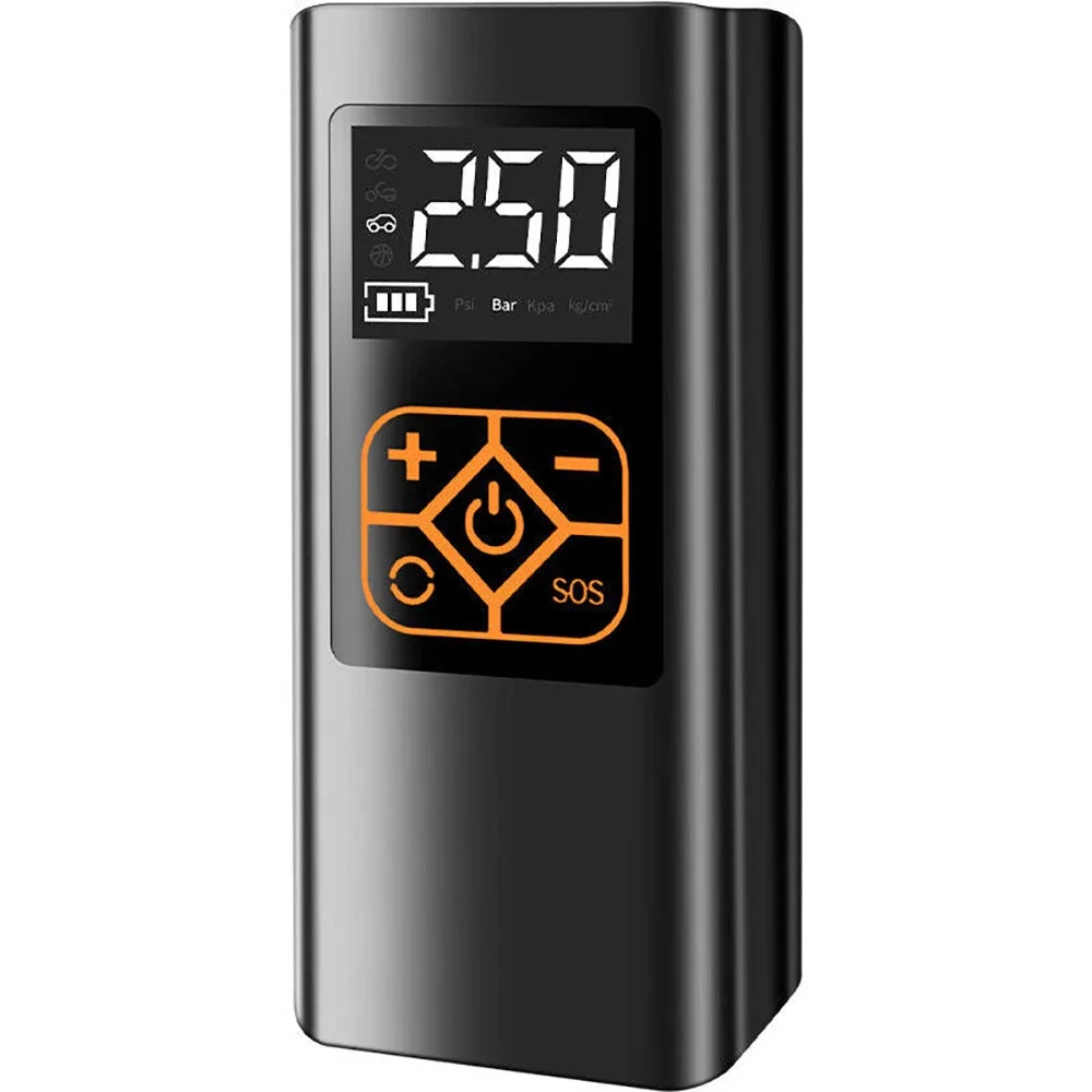 

Портативный автомобильный компрессор 7.4V 60W с ЖК-дисплеем, перезаряжаемый, для накачки шин мотоциклов, велосипедов, лодок