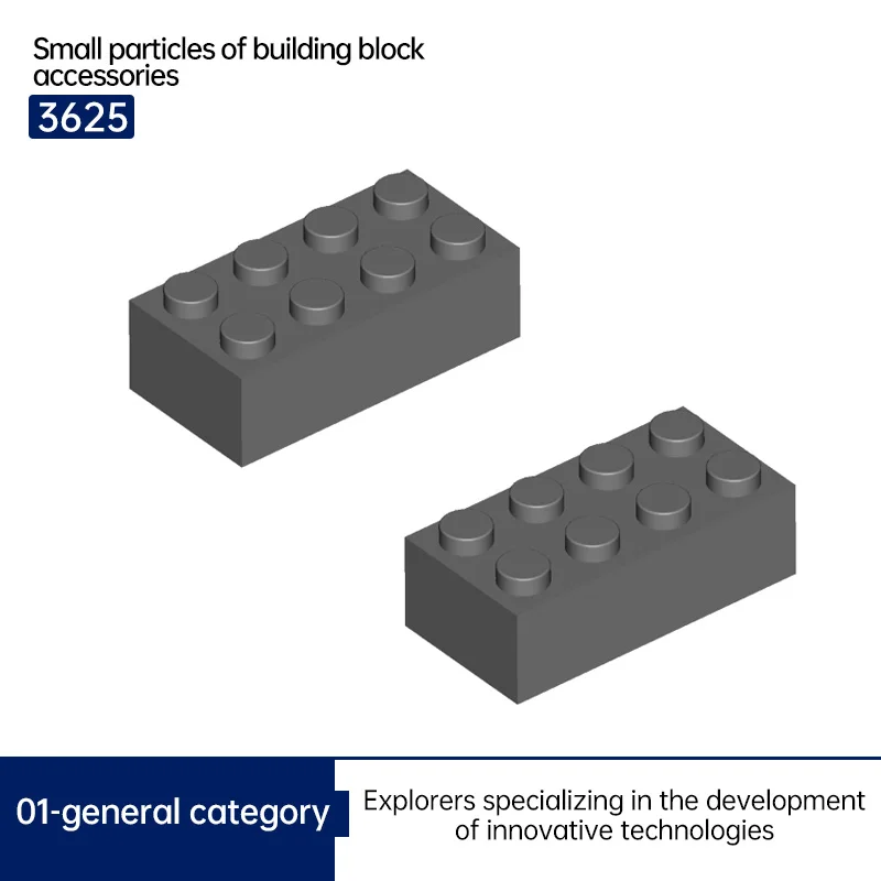 Precision Brick 46Pcs/Lot 3001 Brick 2X4 Basic Blocks Norm Classic Accessorie of Moc Compatibility with Logo Toys