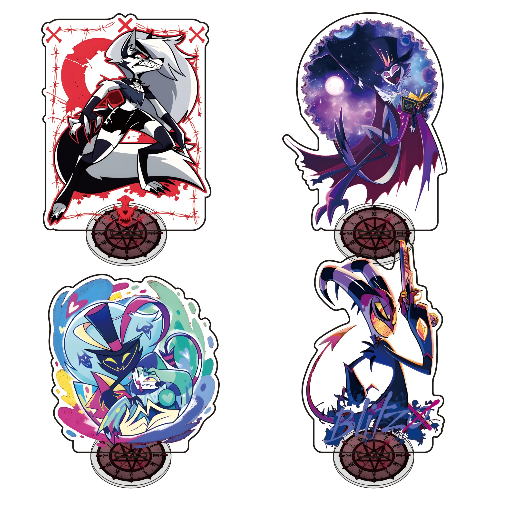 Hot Anime Acrylic Stand 15cm Hell Boss Blitzø/Loona hazbin hotel Tabletop Decorations Exquisite Products Accessories Decor Gifts