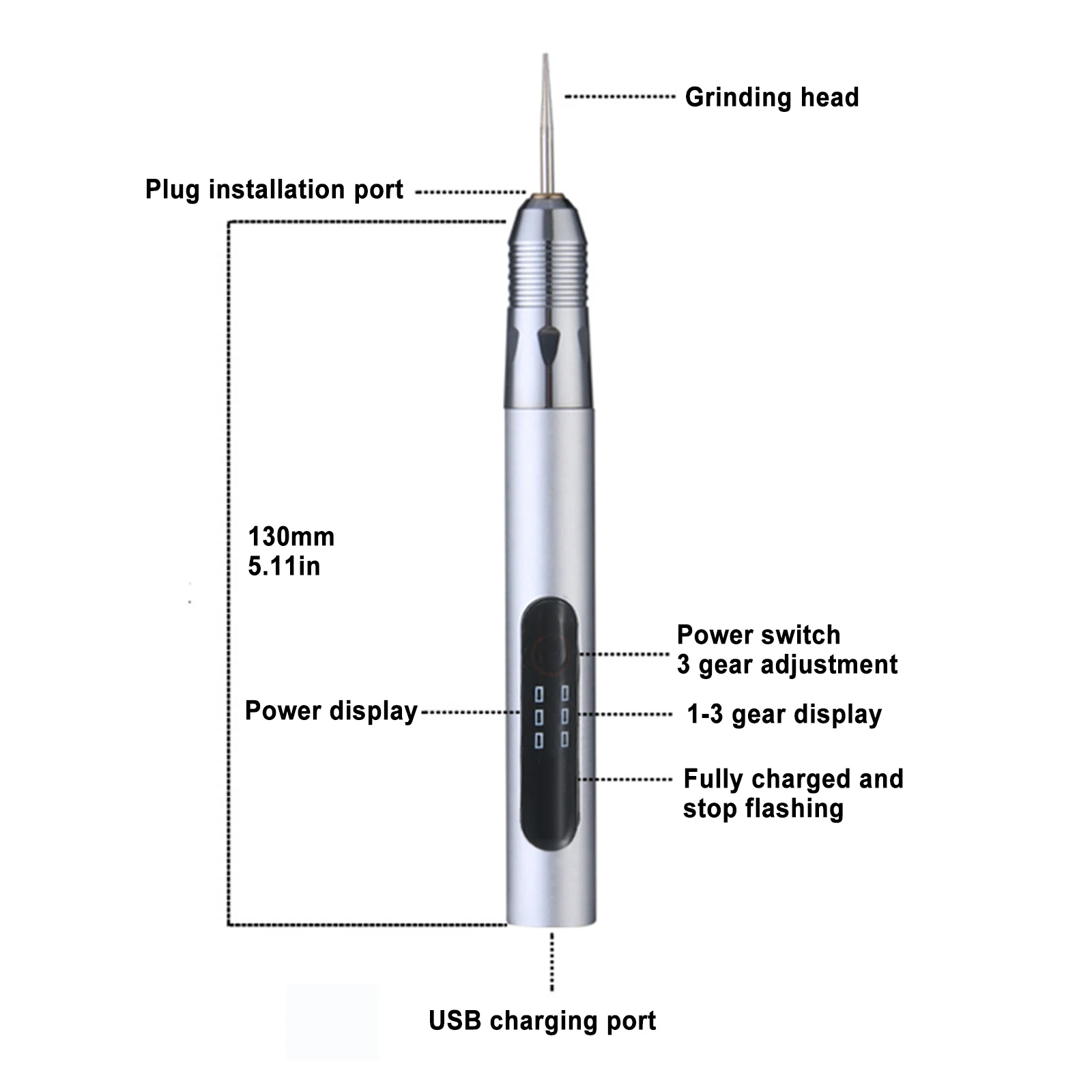 Mini Carving Pen Engraver Speed Regulating Charging Lithium Small Wood DIY Polishing Lettering Pen Electric Nails Machine Set