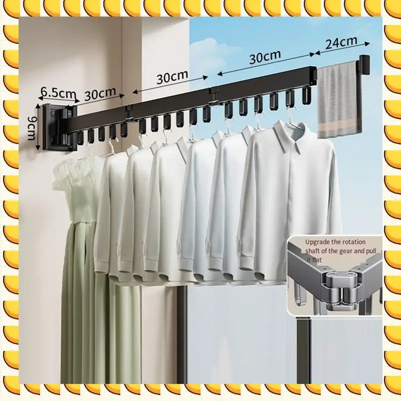 

BAAU Household Punching-Free Clothes Rack Outdoor Simple Clothes Drying Rod Folding Clothes Drying Artifact