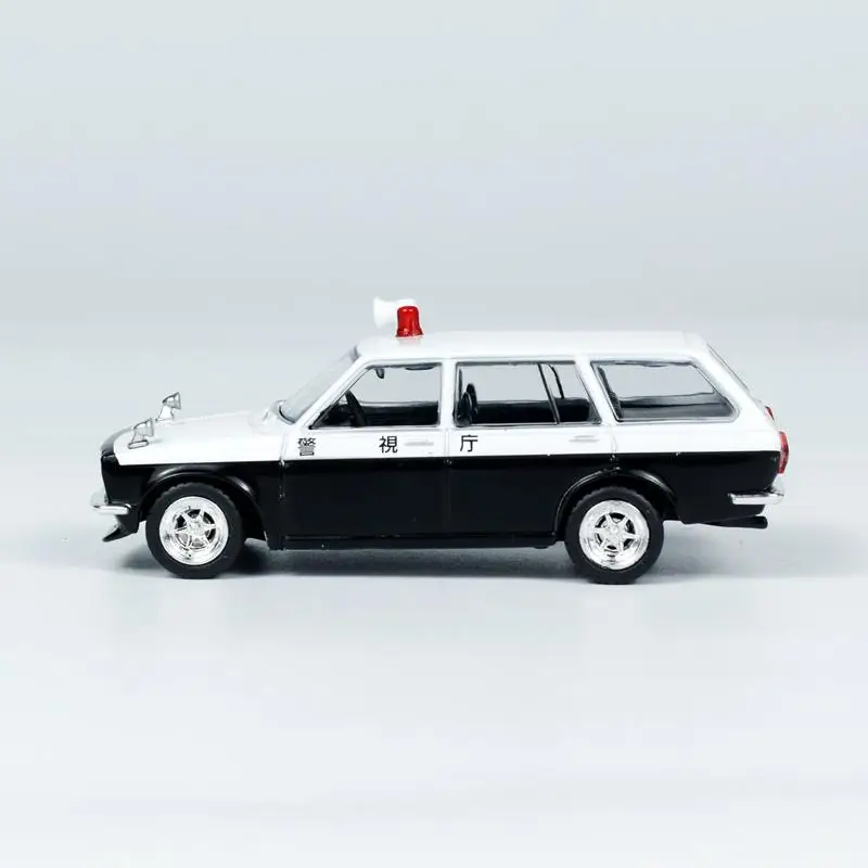 Tarmac Works 1/64 Datsun Bluebird 510 왜건 일본 경찰차 합금 장난감 모터, 다이캐스트 금속 모델 선물