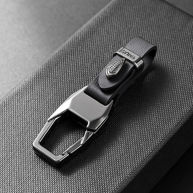 Premium Genuine Leather Keychain Men Car Key Ring Chain Holder Key Strap Wallet Keyring Waist Anti Loss Buckle Birthday Gifts