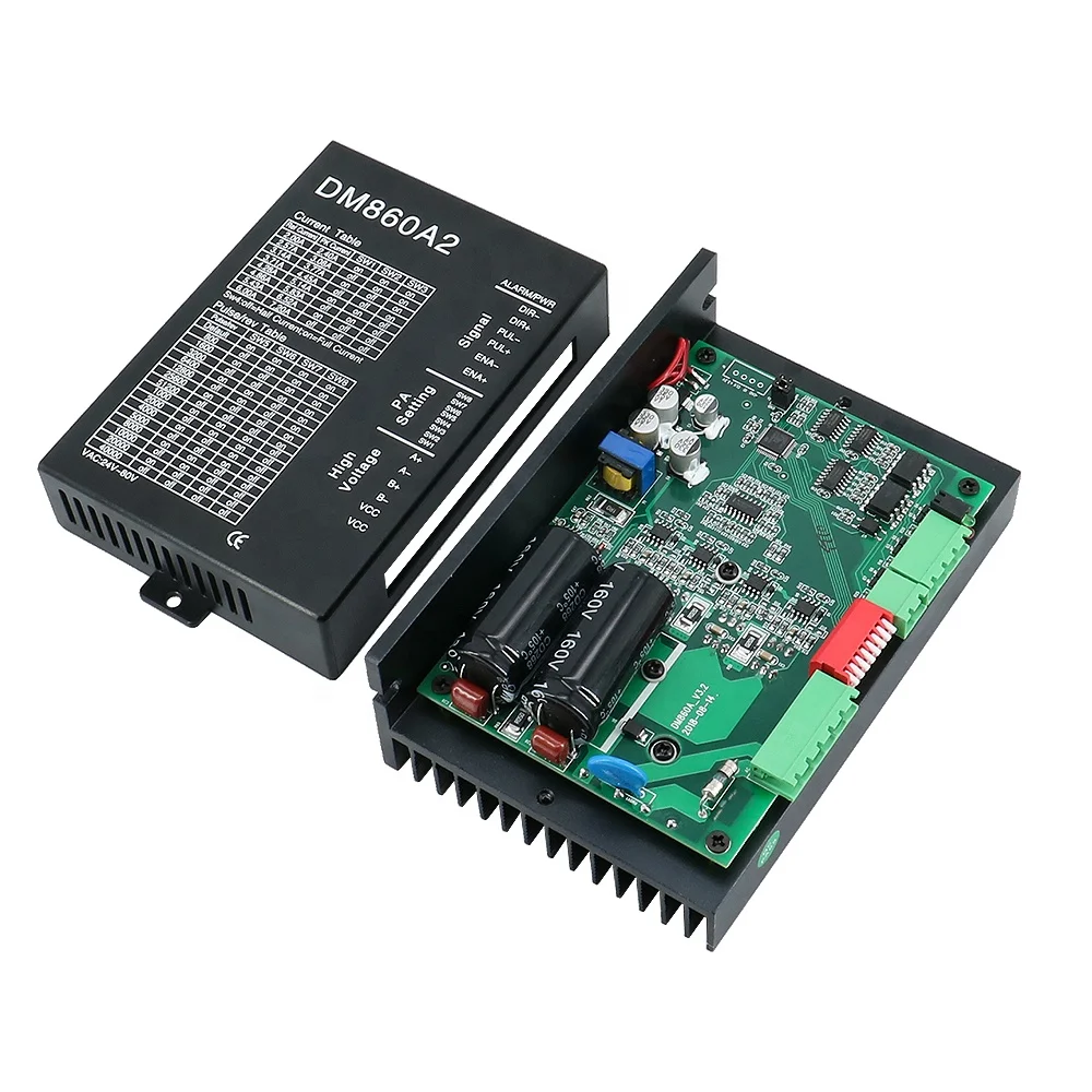 Driver cnc hltnc dm860a2 para motor nema 34 86, unidade de passo digital de 2 fases para cnc