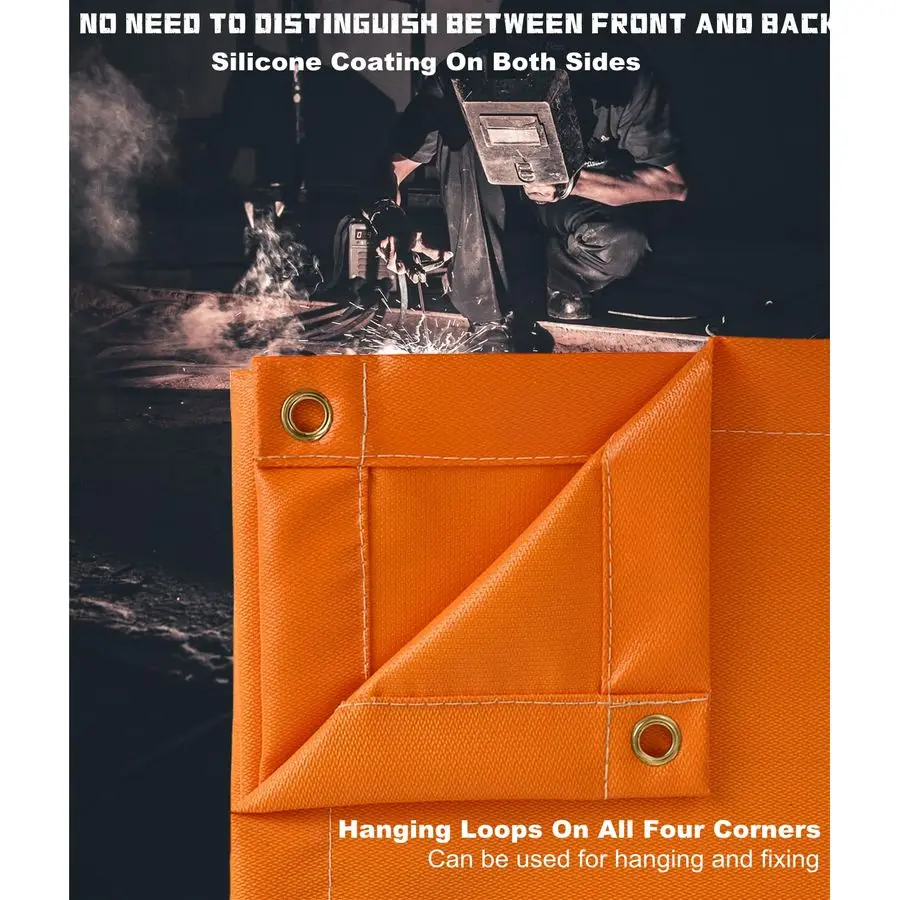 Selimut Las 46 kaki Selimut Api Berlapis Silikon Isolasi Termal Selimut Las Tahan Api