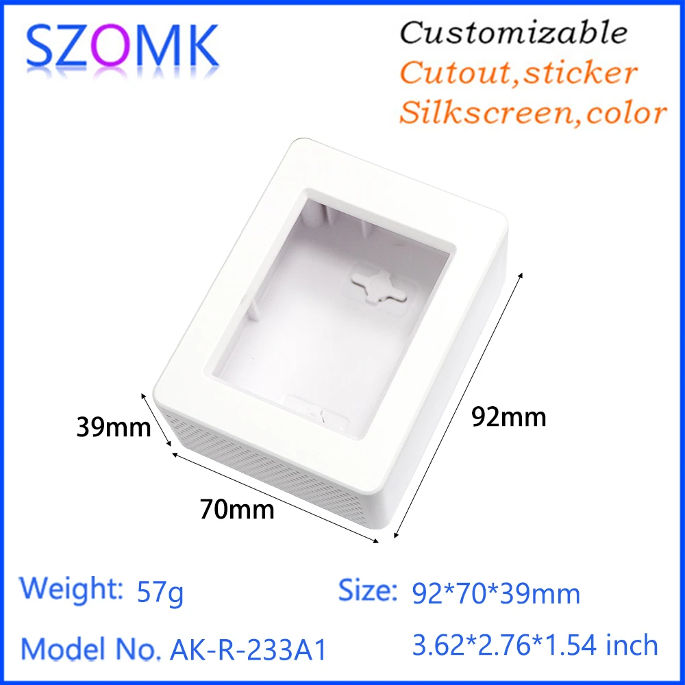 92*70*39mm Display Housing Screen Electronic Lcd Cover Manufacturers Wireless Remote Switch ABS Display Table Enclosur